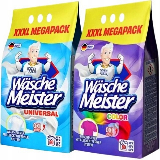 

WascheMeister zestaw proszków do prania 2x6kg De