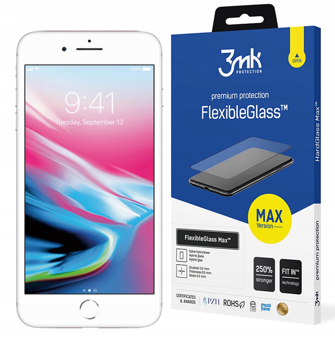 

3MK FlexibleGlass Max do iPhone 7 / 8 White
