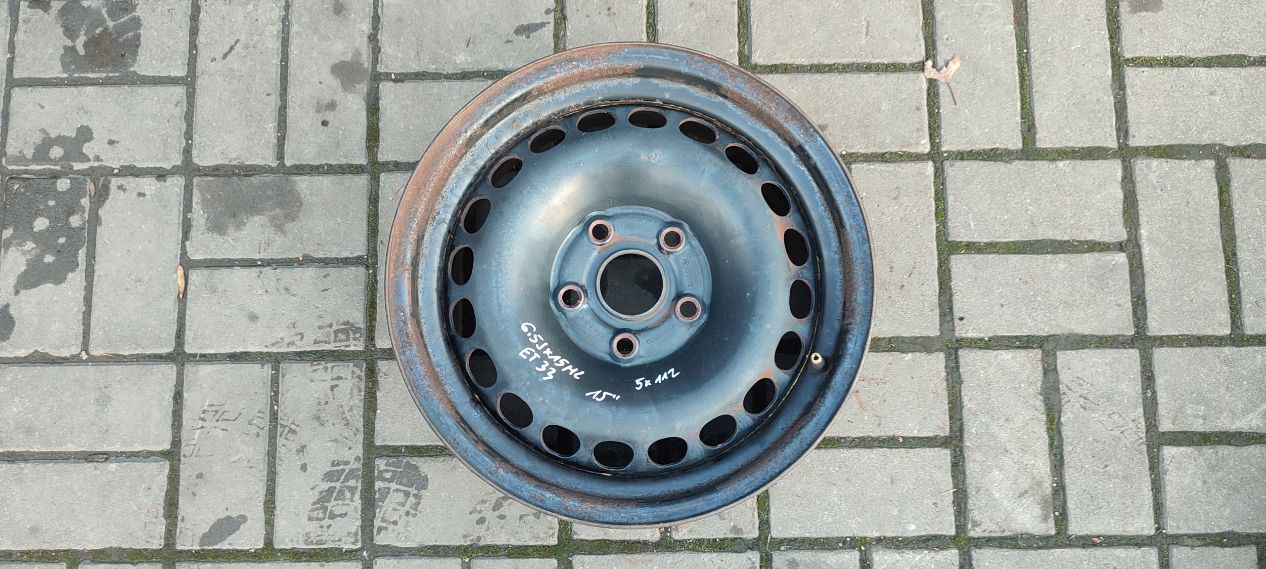 disk stalowa 5x112 6,5Jx15 ET35 Audi VW