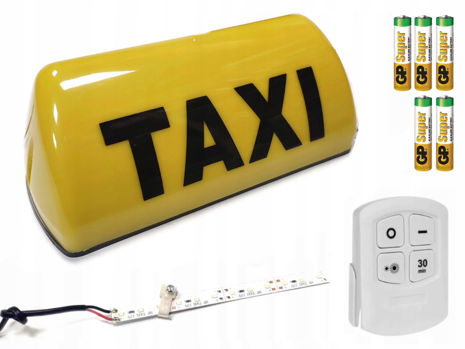 GRATISY# BEZPRZEWODOWA LAMPA KOGUT TAXI LED NA PILOTA ŻÓŁTA