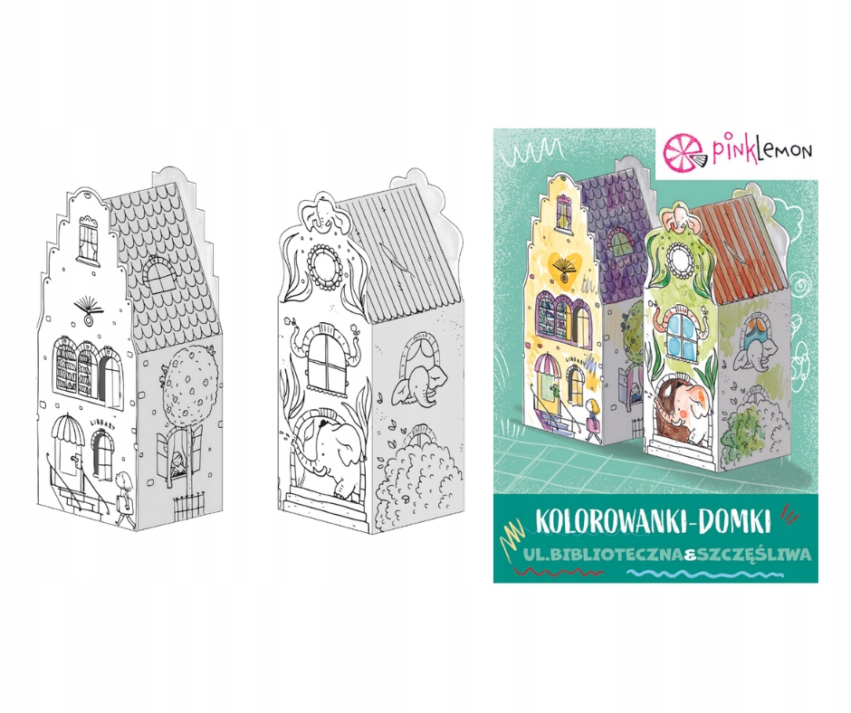 

Domek do kolorowania mini ul. Biblioteczna i Szczę