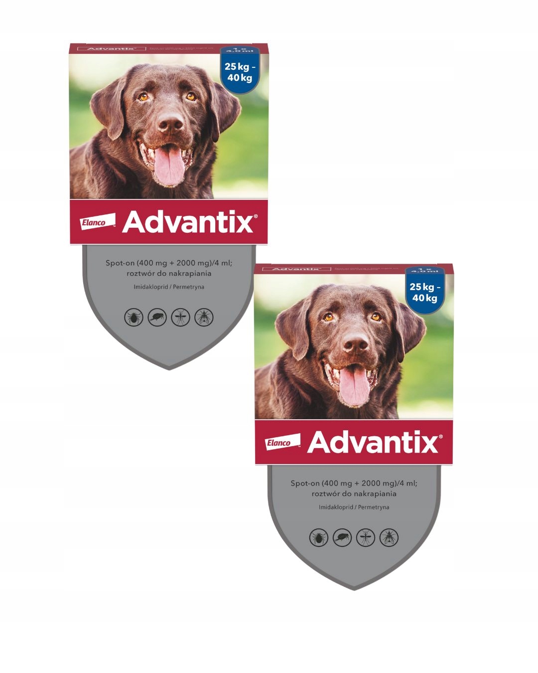 Elanco Advantix Spot-on 4 ml 1 pipeta (25 40 kg) 2 opak.