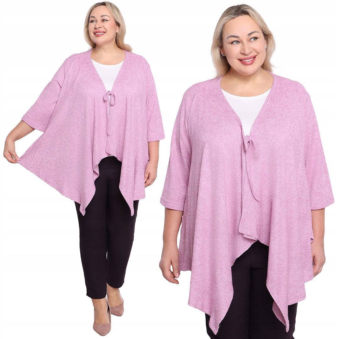 Růžový svetr s kapsou 58/60