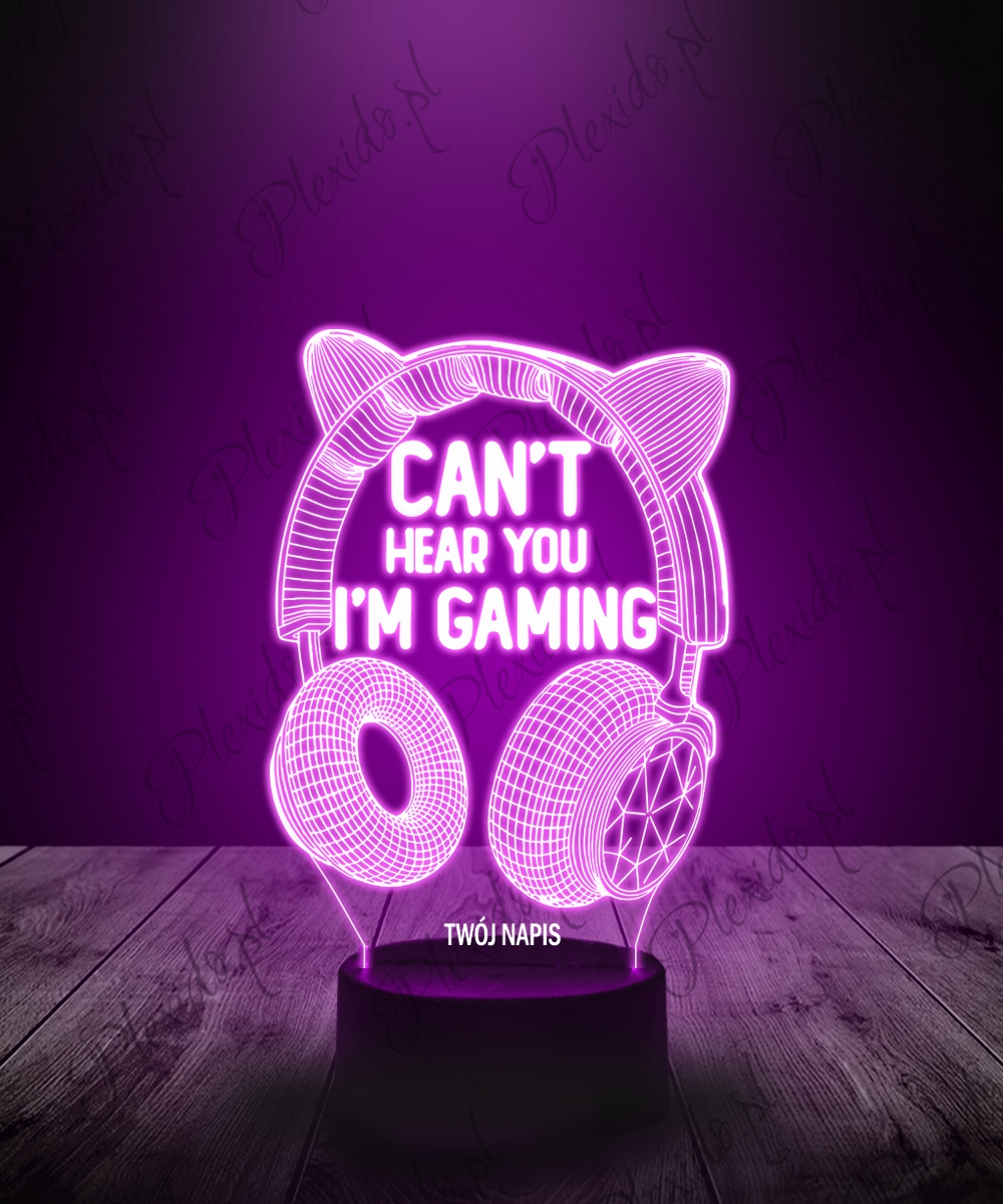 Lampka na Biurko Statuetka 3D Słuchawki Gamingowe Marka Plexido