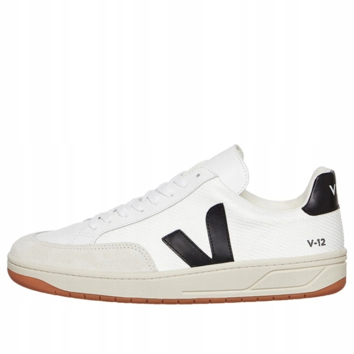 Veja V-12 B-Mesh 'White Black'UNISEX'S Velikost 38 Přírodní kůže