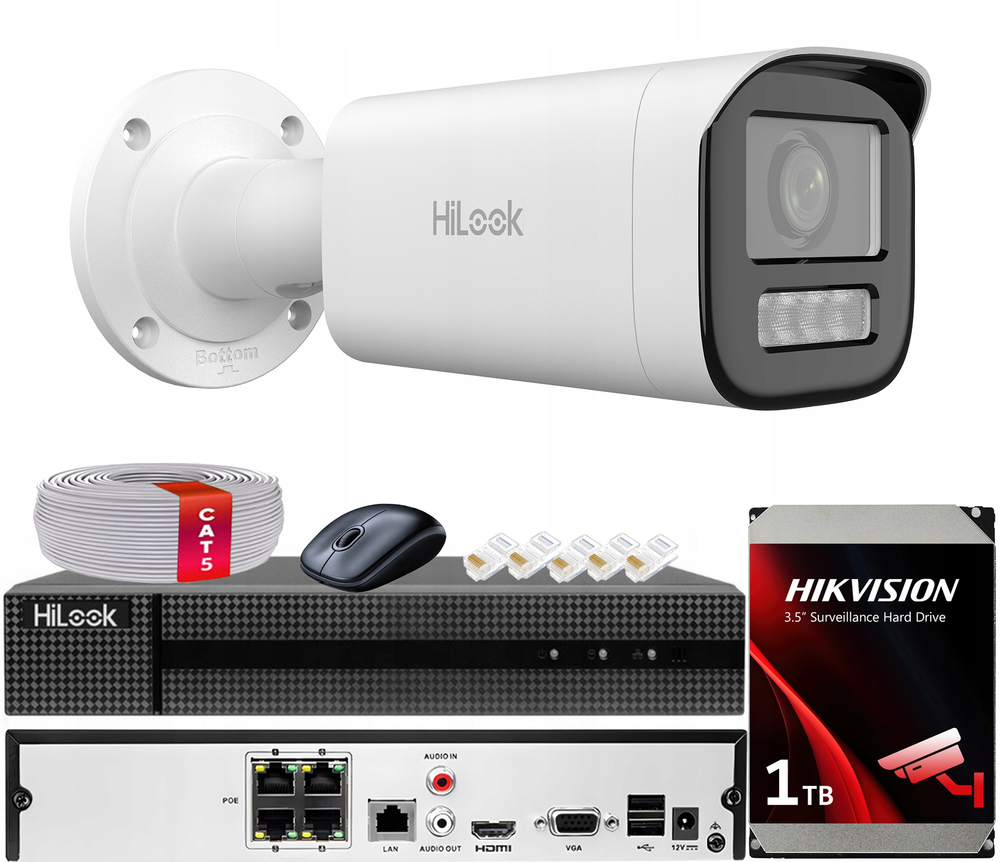 Sada Kamer Pro Monitorování 6MPx 1x Kamera Hilook By Hikvision PoE MotoZoom