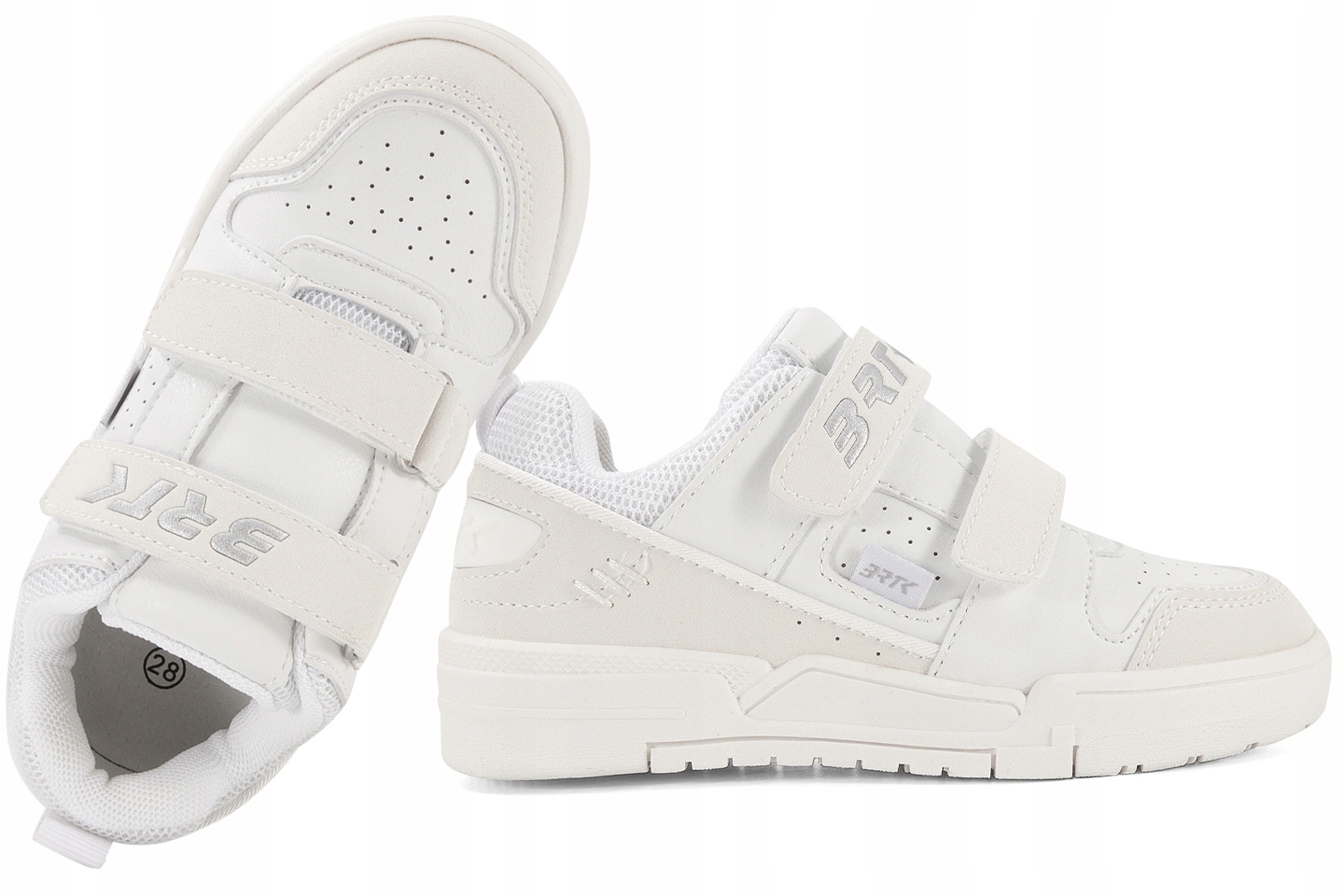 Bartek 8600019 Półbuty Sportowe Dziecięce Sneakersy Rzepy białe 29 Biały