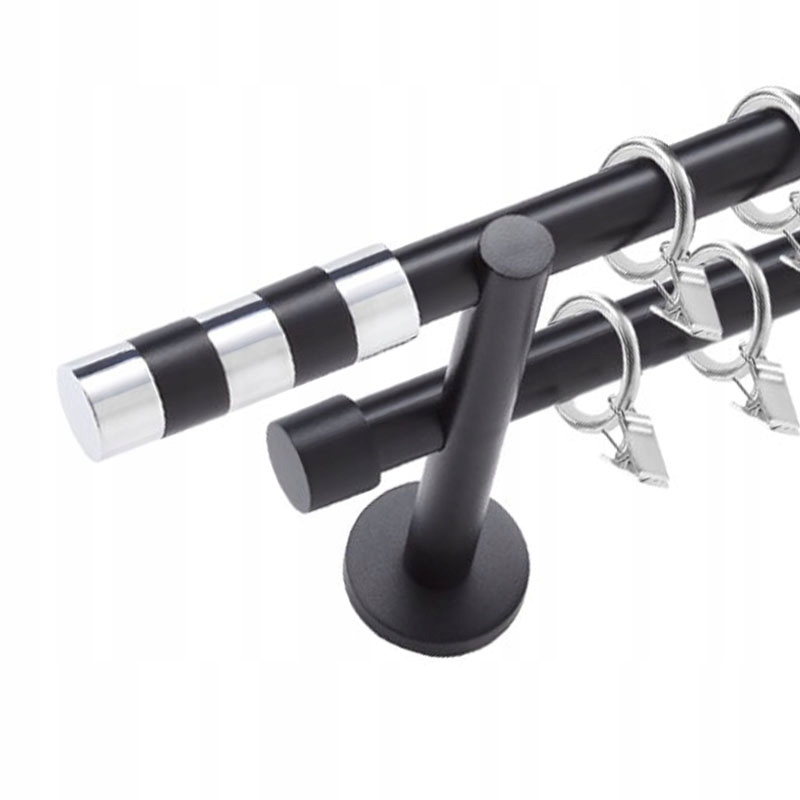 

Czrany 320 cm karnisz podwójny dwie rurki 19+19 mm