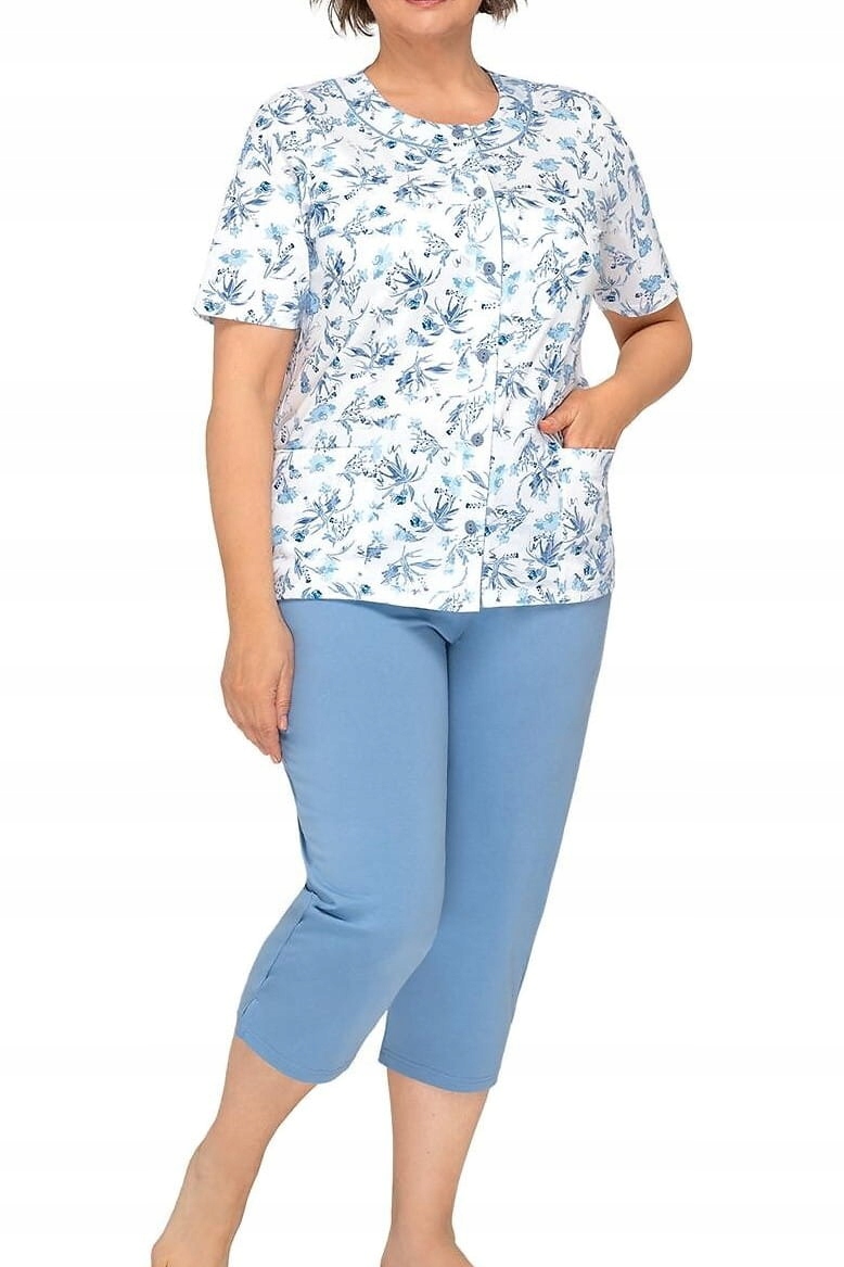 Dámské rozepínací pyžamo Martel Maria modré [Velikost L]