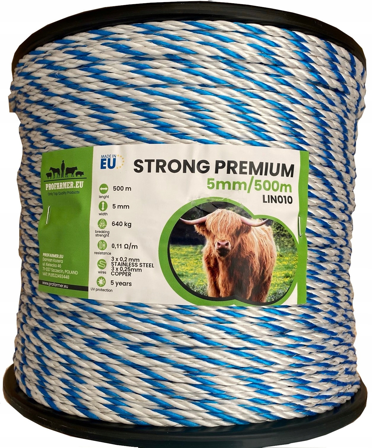 

Plecionka Linka Mocna Drut Miedź 5mm/500m do 640kg