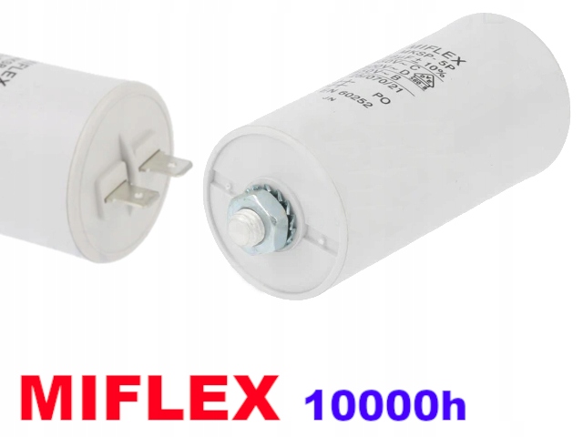 

Kondensator silnikowy Miflex 18uF 450VAC Polski