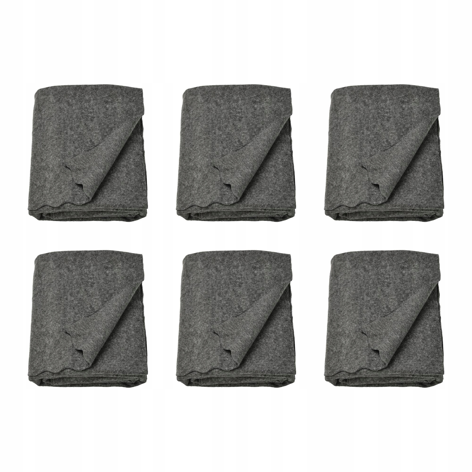 6 ks Daggkapor pléd tmavě šedý 130 x 170 cm