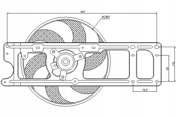 Nissens Ventilátor Chladiče Nissan Kubistar 1.2