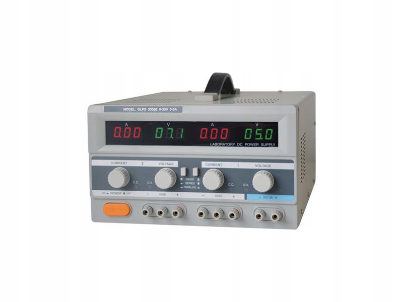 Zdroj laboratorní Geti Glps 3005E 2x0-30V/ 0-5A+ (5V-3A)