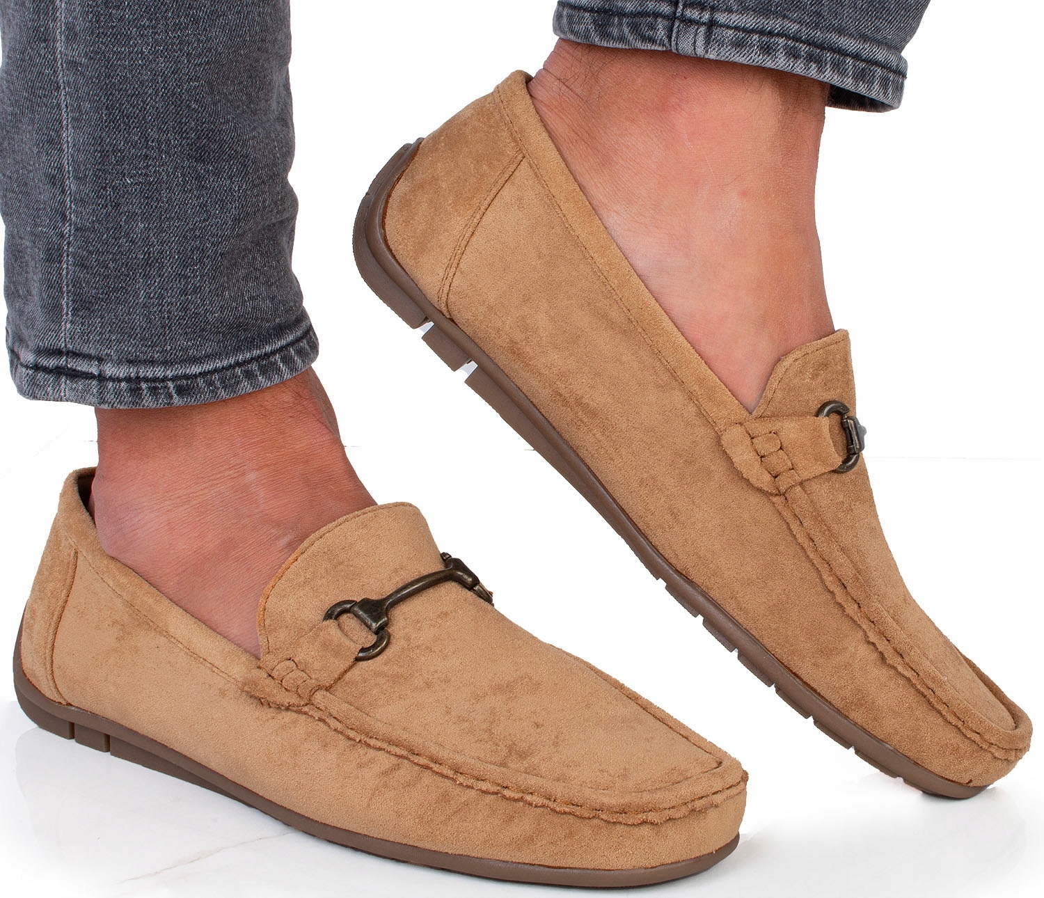 8886 CAMEL МУЖСКИЕ ЗАМШЕВЫЕ ЛОФЕРЫ