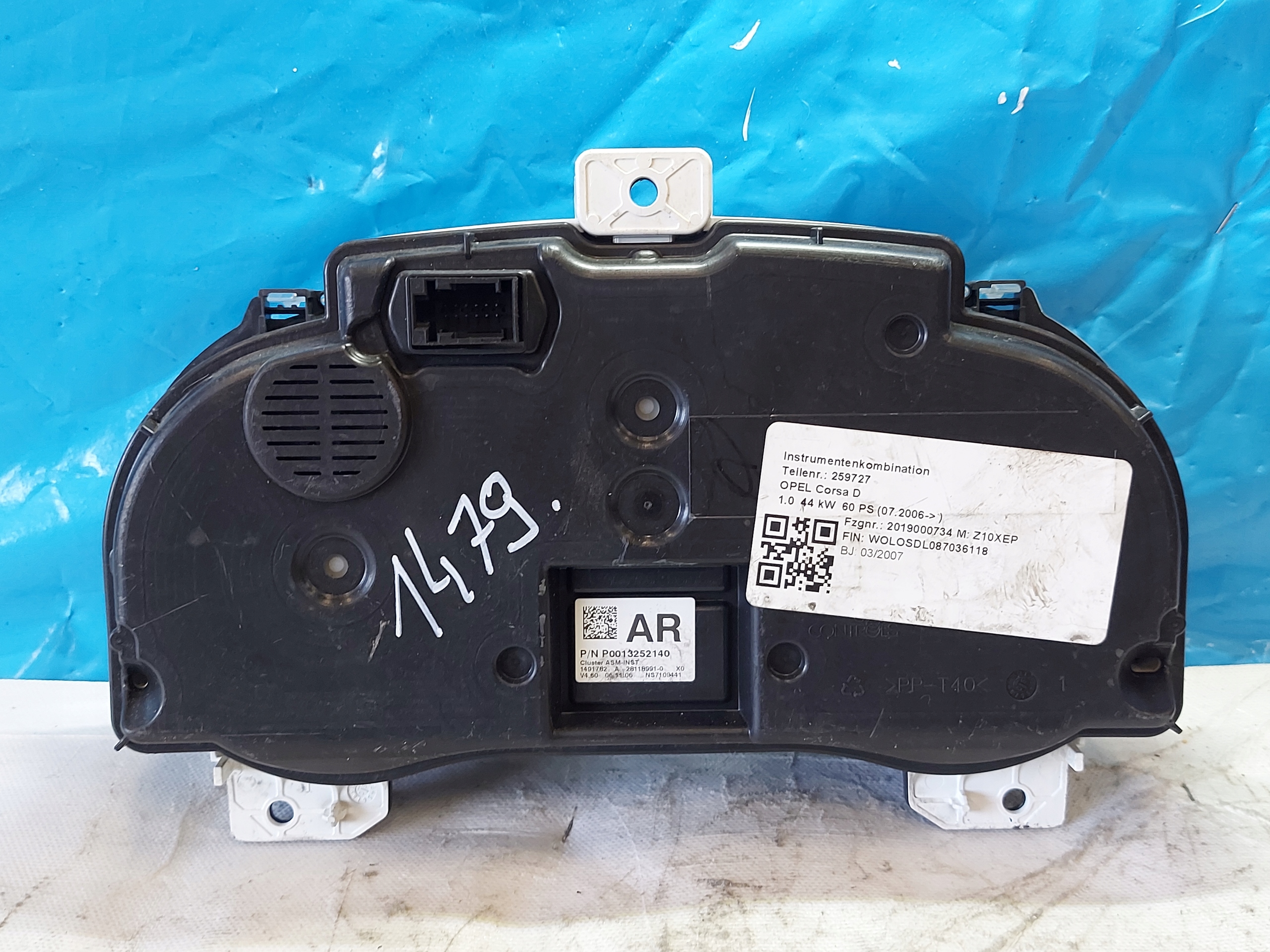 dials clock CORSA D 1.0 B P0013252140