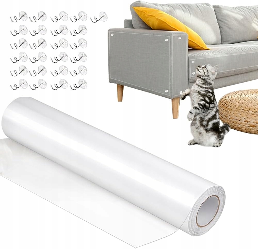 Levně Ochranná Krytka Fólie Na Pohovku Křesla Pro Kočky Škrabadlo Rolka 5Mx30cm