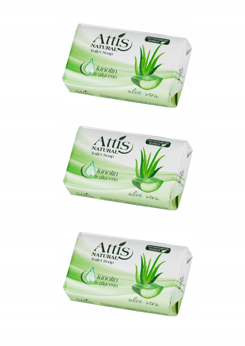 

Attis Natural Mydło w kostce aloe vera 3x 100g