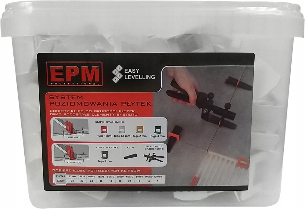 Systém Pokládání Dlaždic Easy Leveling 200 Klipů 1,5 MM E-315-8815