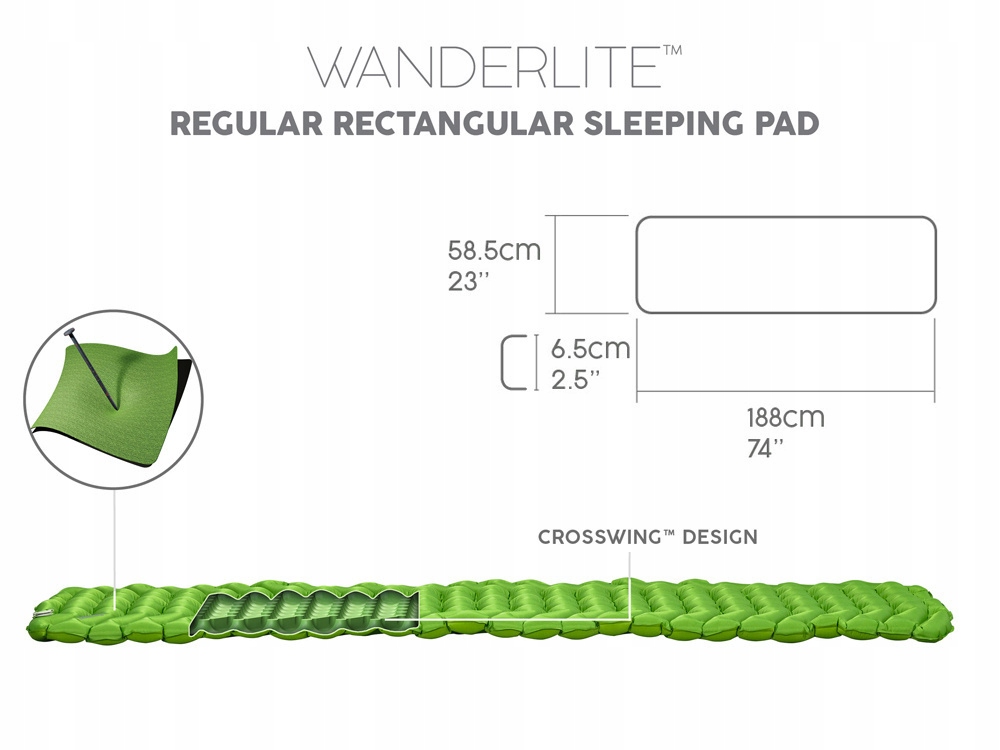 Bestway matrace karimatka pod spací pytel WanderLite 188 x 58,5 x 6,5 cm 69615