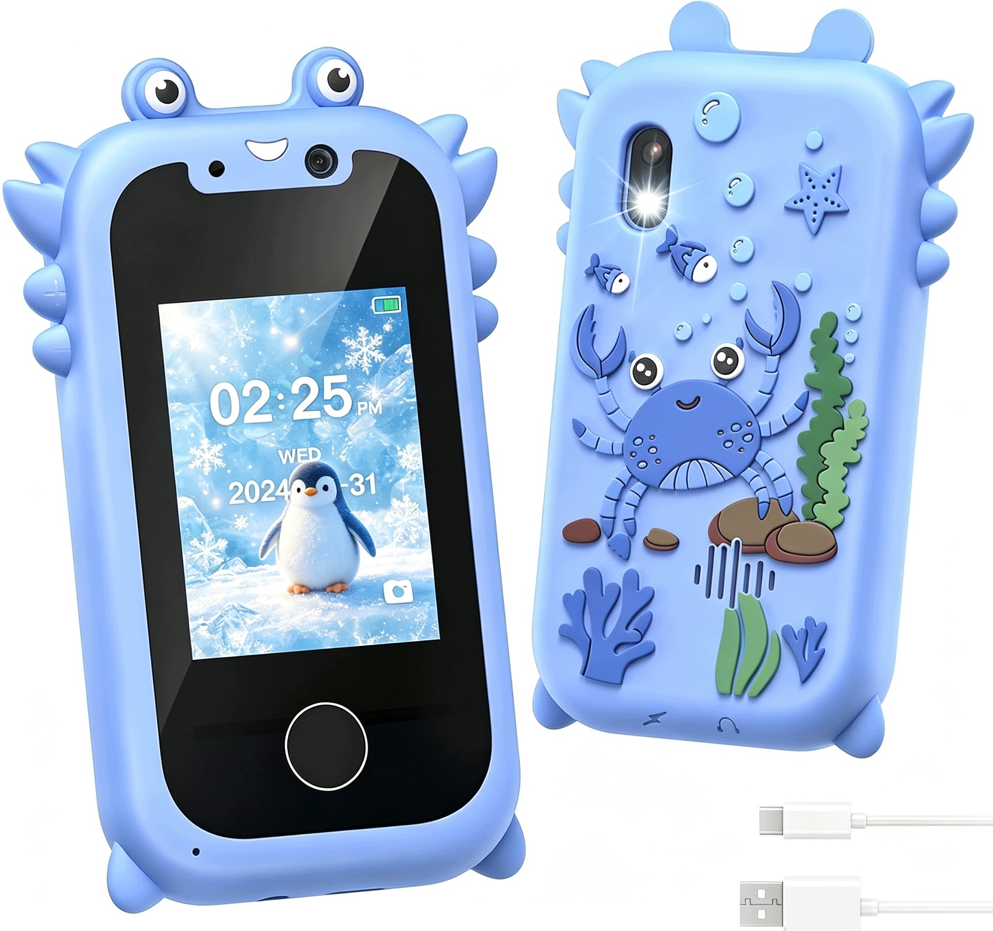 Telefon dla Dzieci Zabawka Komórka Zabawkowa Aparat Kamera Gry