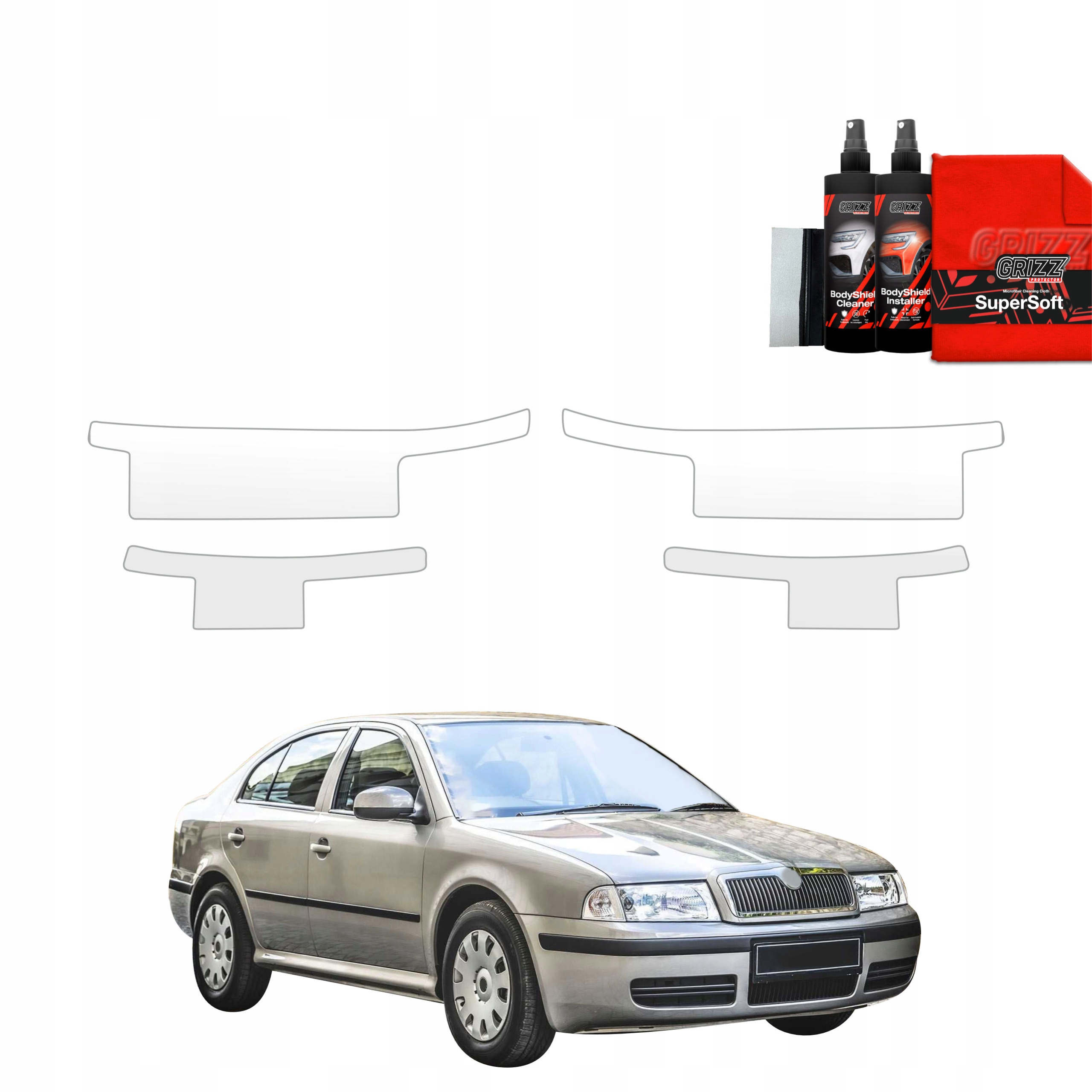 4v1 Fólie na prahy pro Škoda Octavia (1996-2010)