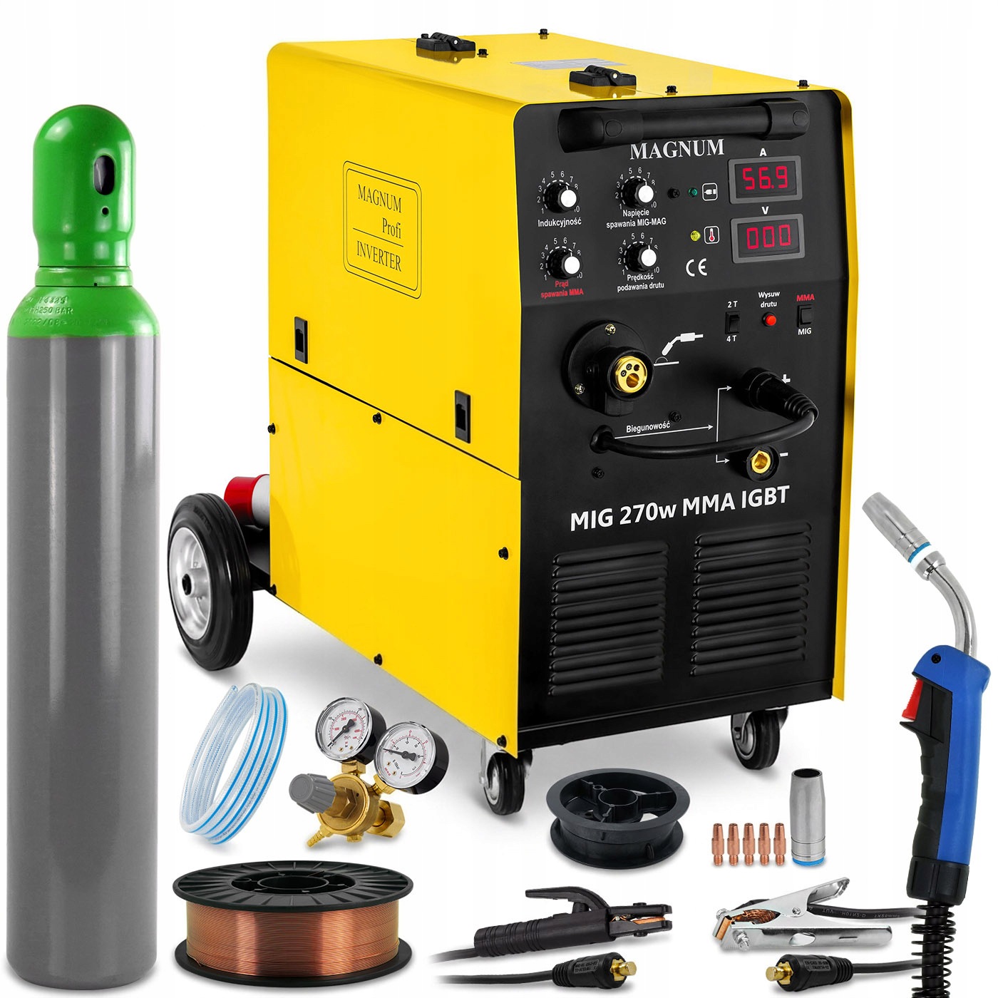 Spawarka Magnum Mig Mag Mma 280A 4x4 Migomat 400V 270w