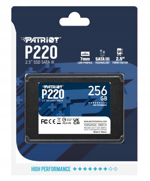 Dysk Ssd Patriot 256GB P220 Sata III 2.5''