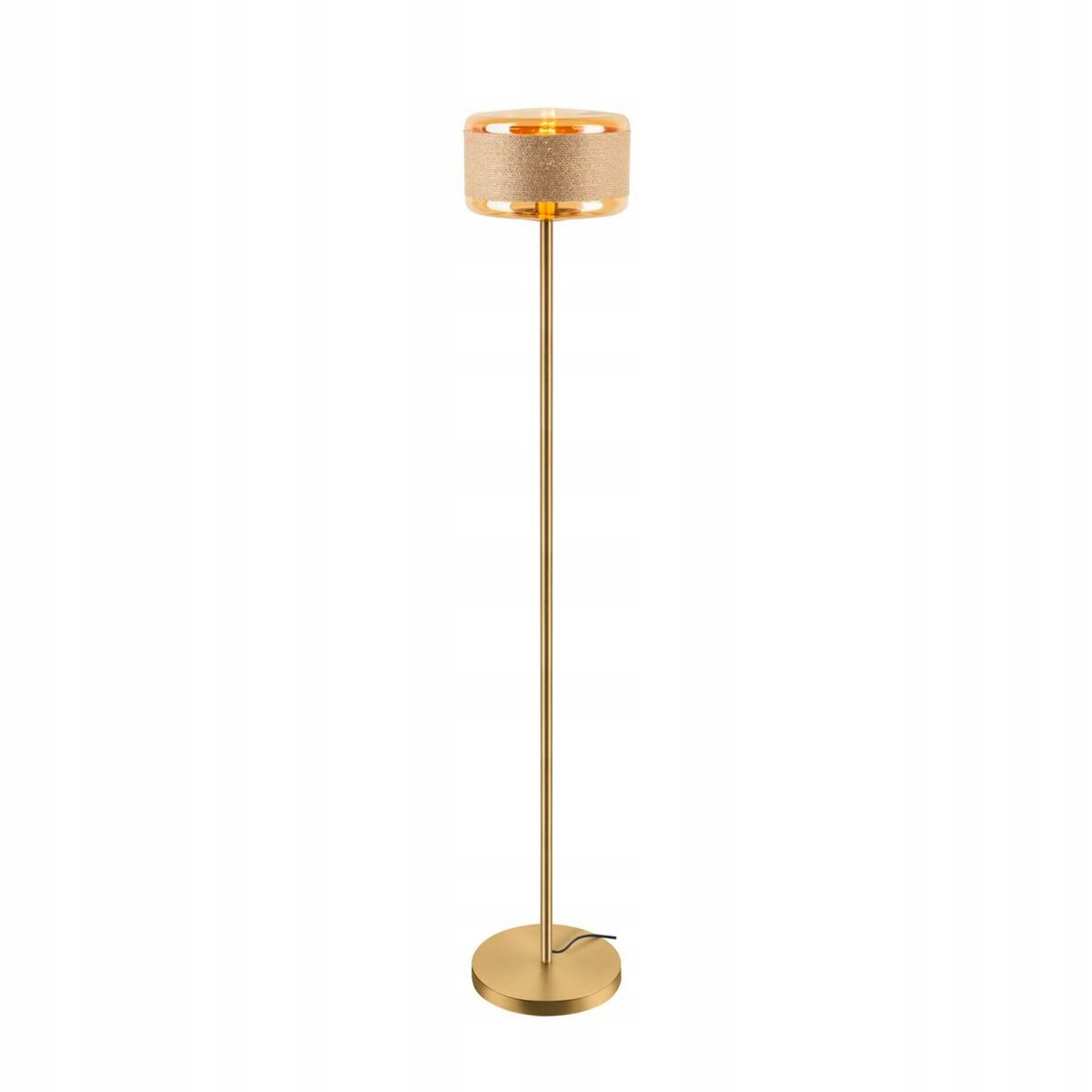 Stojacia lampa Slv Pantilo Rope 27 E27 zlatá 1570mm