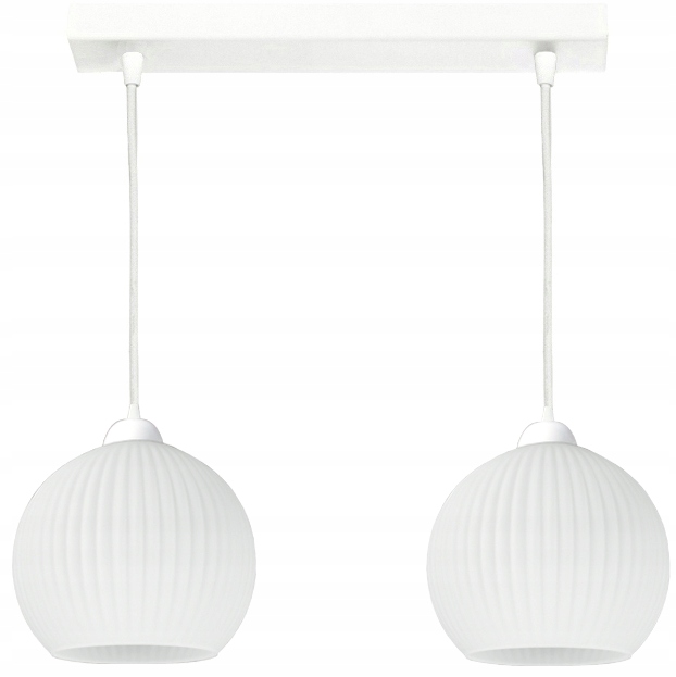 Závěsná lampa nad stůl Glass stínidlo bílý stropní lustr stropní lampa
