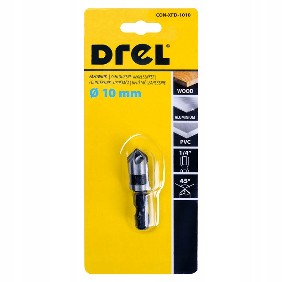 Pogłębiacz, fazownik do drewna, aluminium i PVC Marka Drel