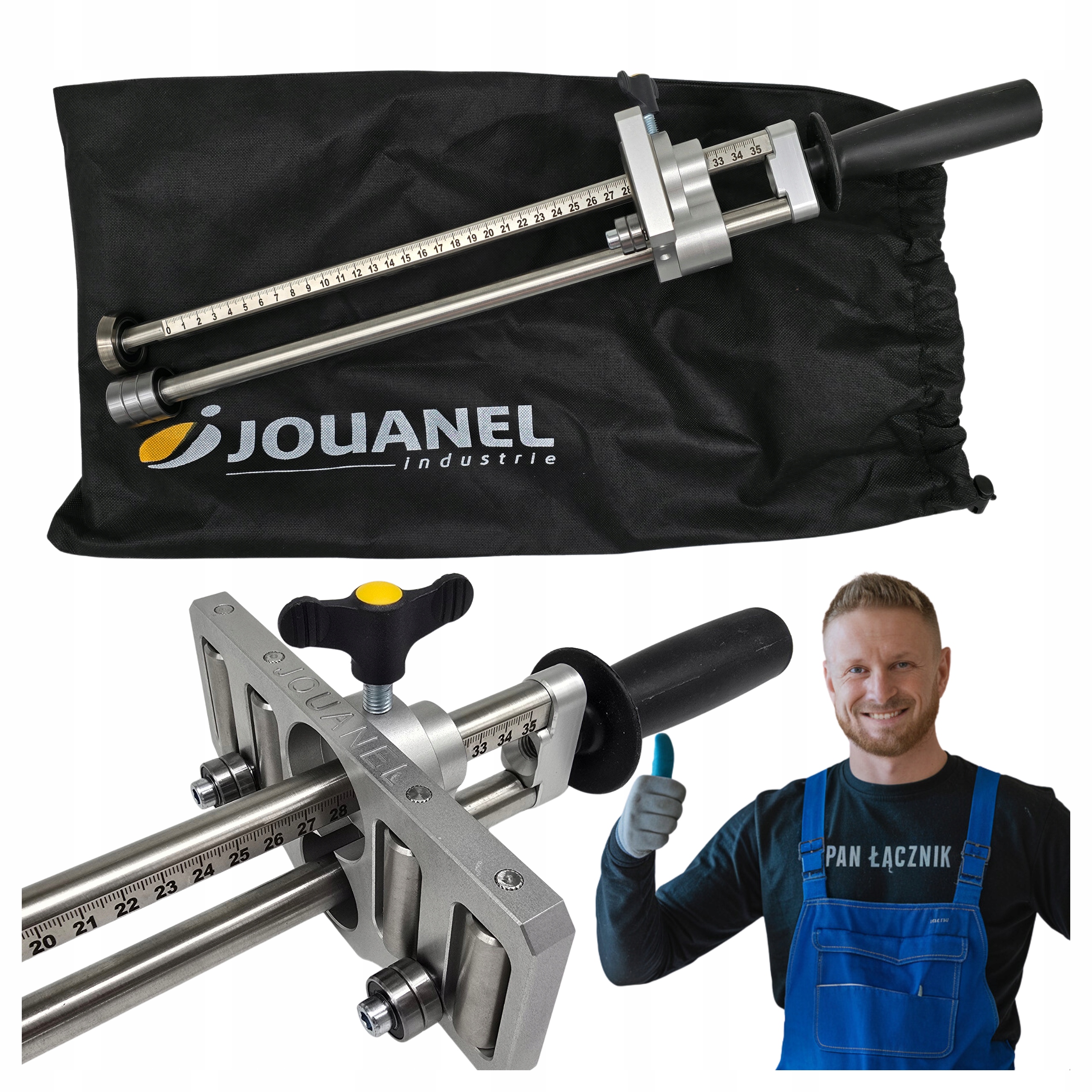 Ručná ohýbačka Bender s rovnou hlavou 4 vodiace valčeky 350 mm Jouanel