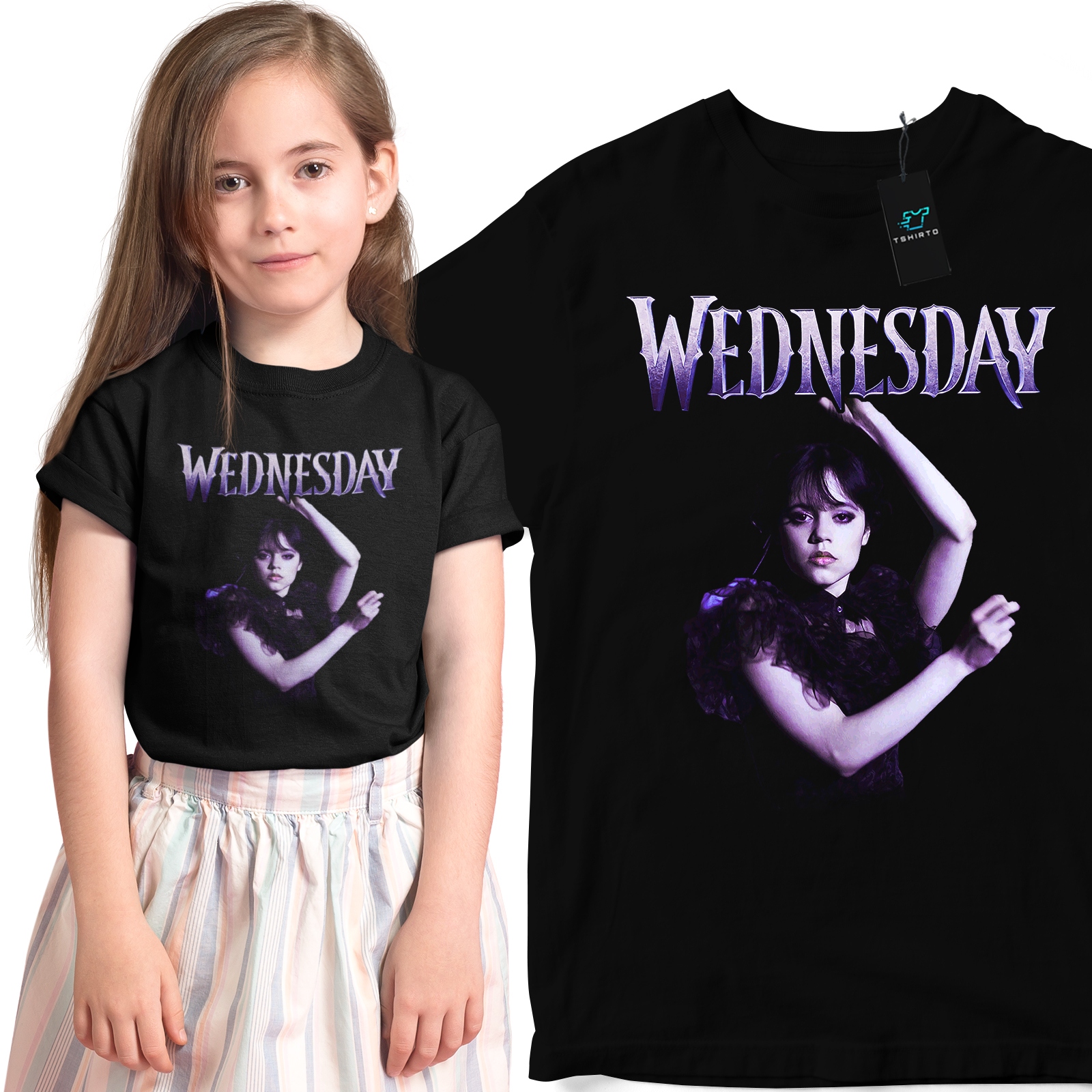 KOSZULKA DZIECIĘCA WEDNESDAY ADDAMS DLA DZIECI 152