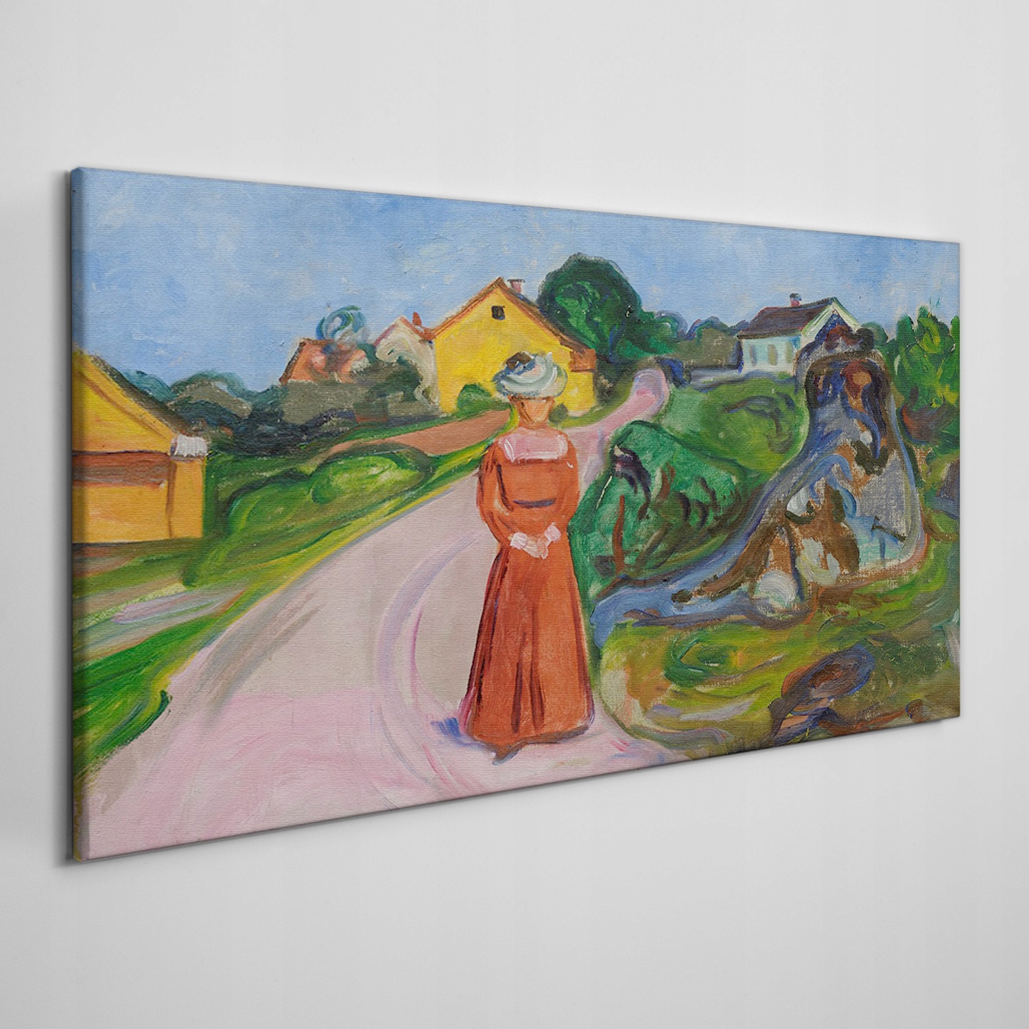 

Obraz płótno Kobieta w czerwonej sukience 120x60