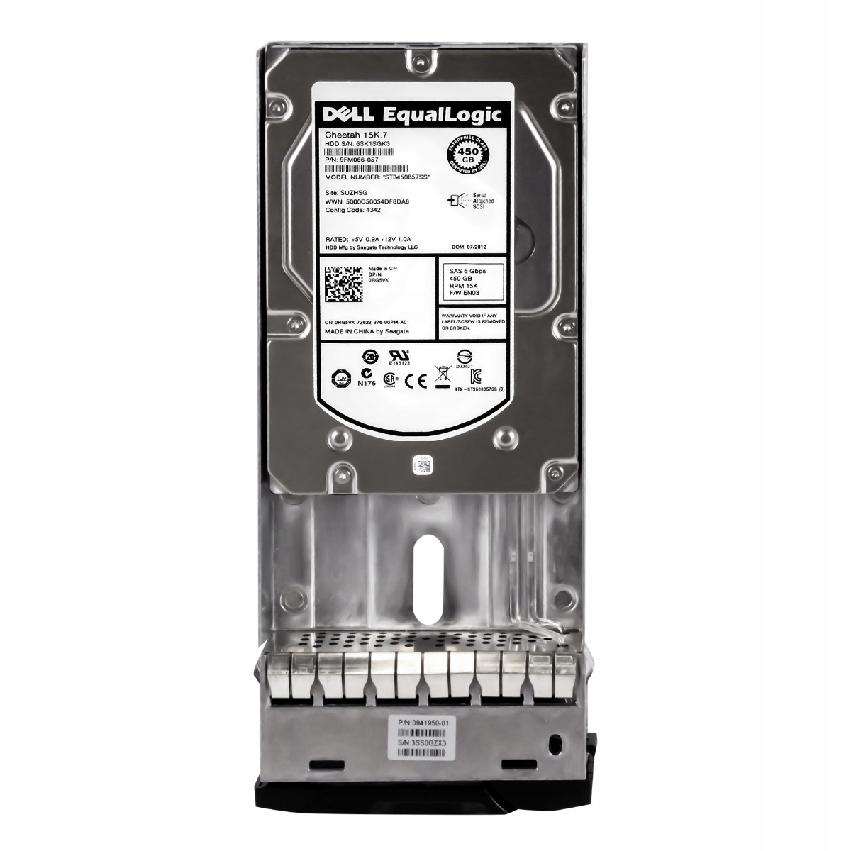 Dell 0RG5VK 450GB 15K 16MB SAS-2 3.5" Hdd ST3450857SS