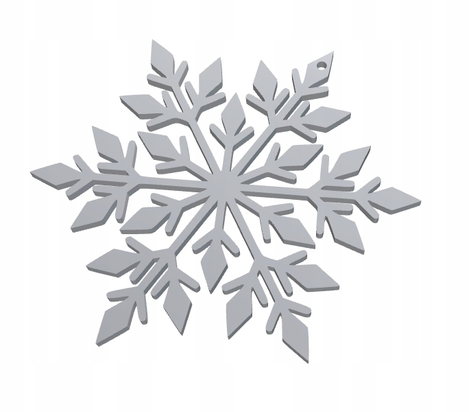 Zawieszka, ozdoba choinkowa, 11cm, wzór nr 1, Biała 2 Szt.