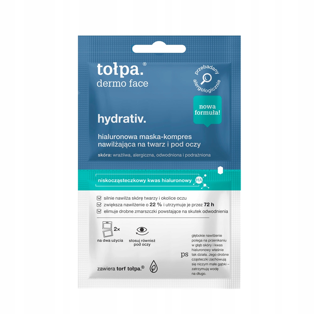 

Hialuronowa maska-kompres na twarz Tołpa Hydrativ
