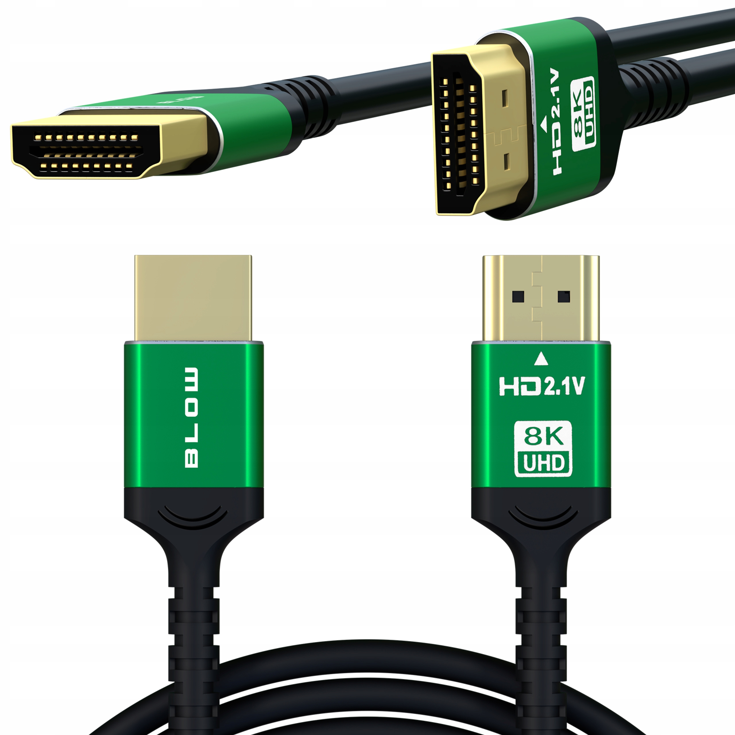 Kabel Hdmi High Speed 2.1 8K 4K 1,5M 144Hz Mocny Przewód Audio 3D Premium