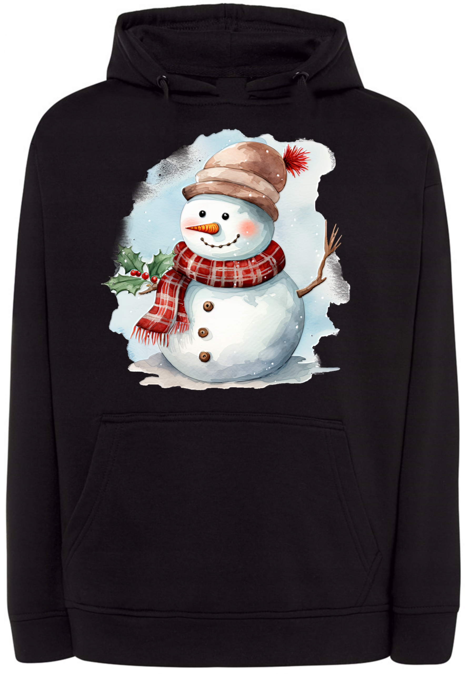 Vánoční Mikina s kapucí Sněhulák Dárek Mikuláše vel. 5XL