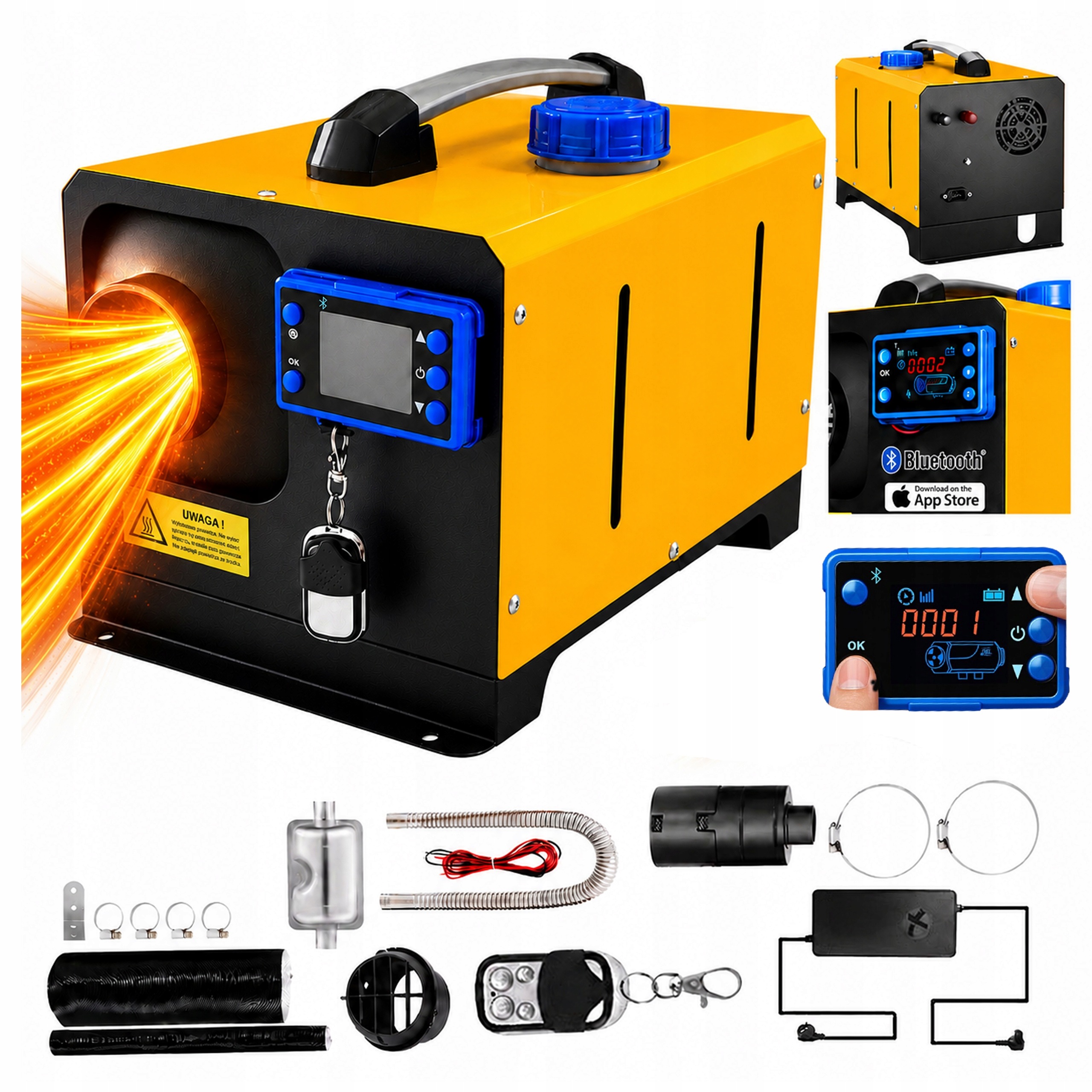 Nagrzewnica Spalinowa Dmuchawa Olejowa Ogrzewanie Webasto 8Kw 12/24V bluet