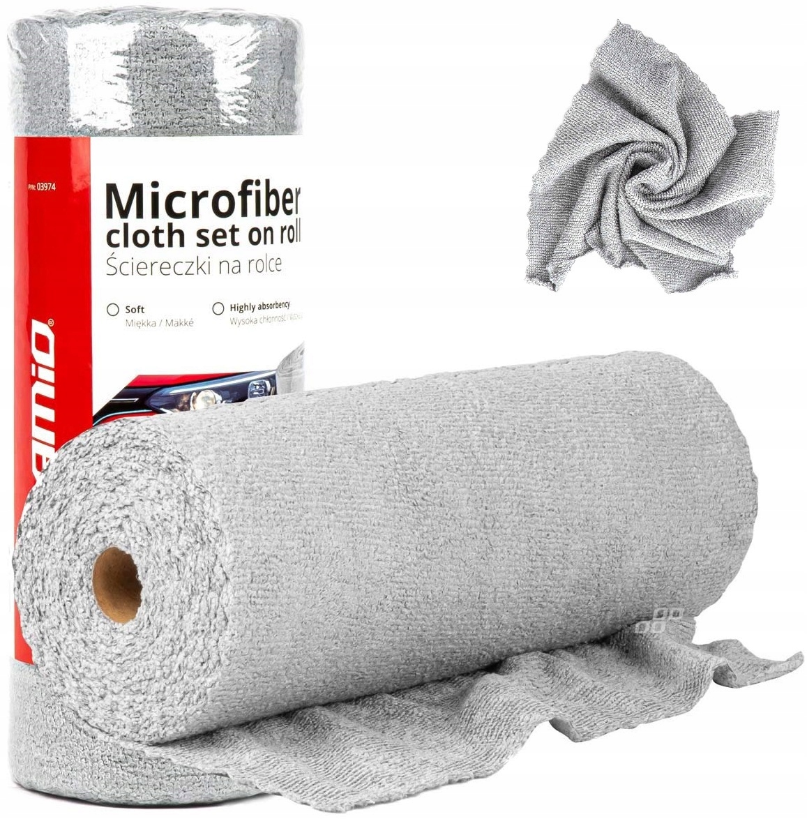 50x Ściereczek 30x30cm Ręczników Z Mikrofibry Na Rolce Do Auta Domu Biura