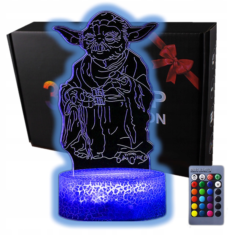 

Lampka 3D nocna led usb Mistrz Yoda Star Wars