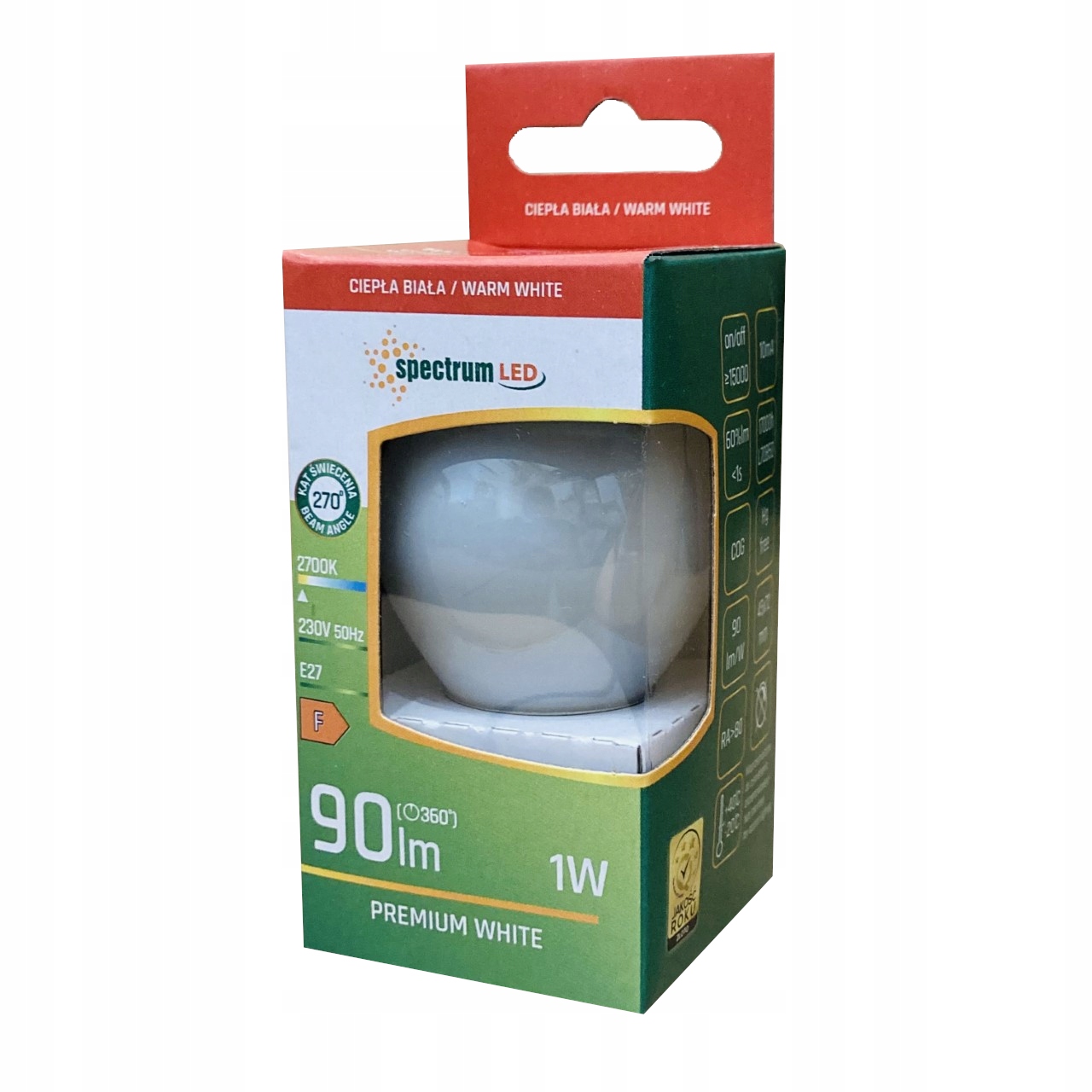 

Żarówka Led E27 do girlandy Matowa 1W Ciepła