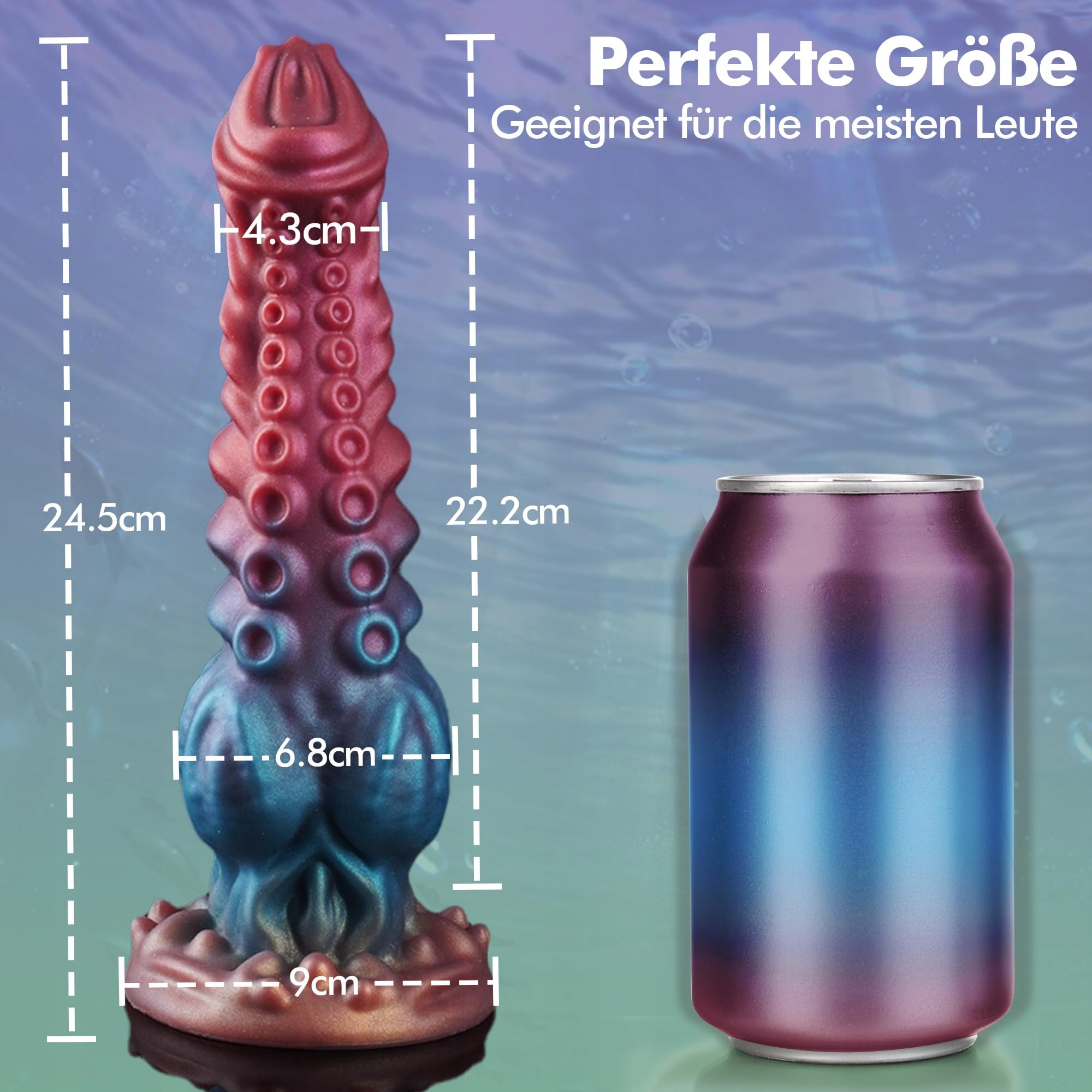 FANTASY Dildo Potwór Tentakel 24cm Silikonowy Z Przyssawką Dla Par — miniatura 2