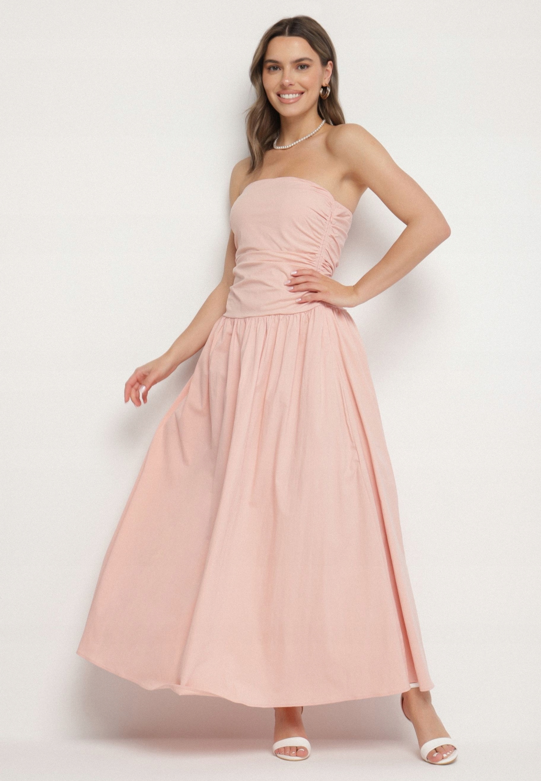 Šaty Růžová Svetrová s Elegantní bavlnou Minimalistická Born2be S