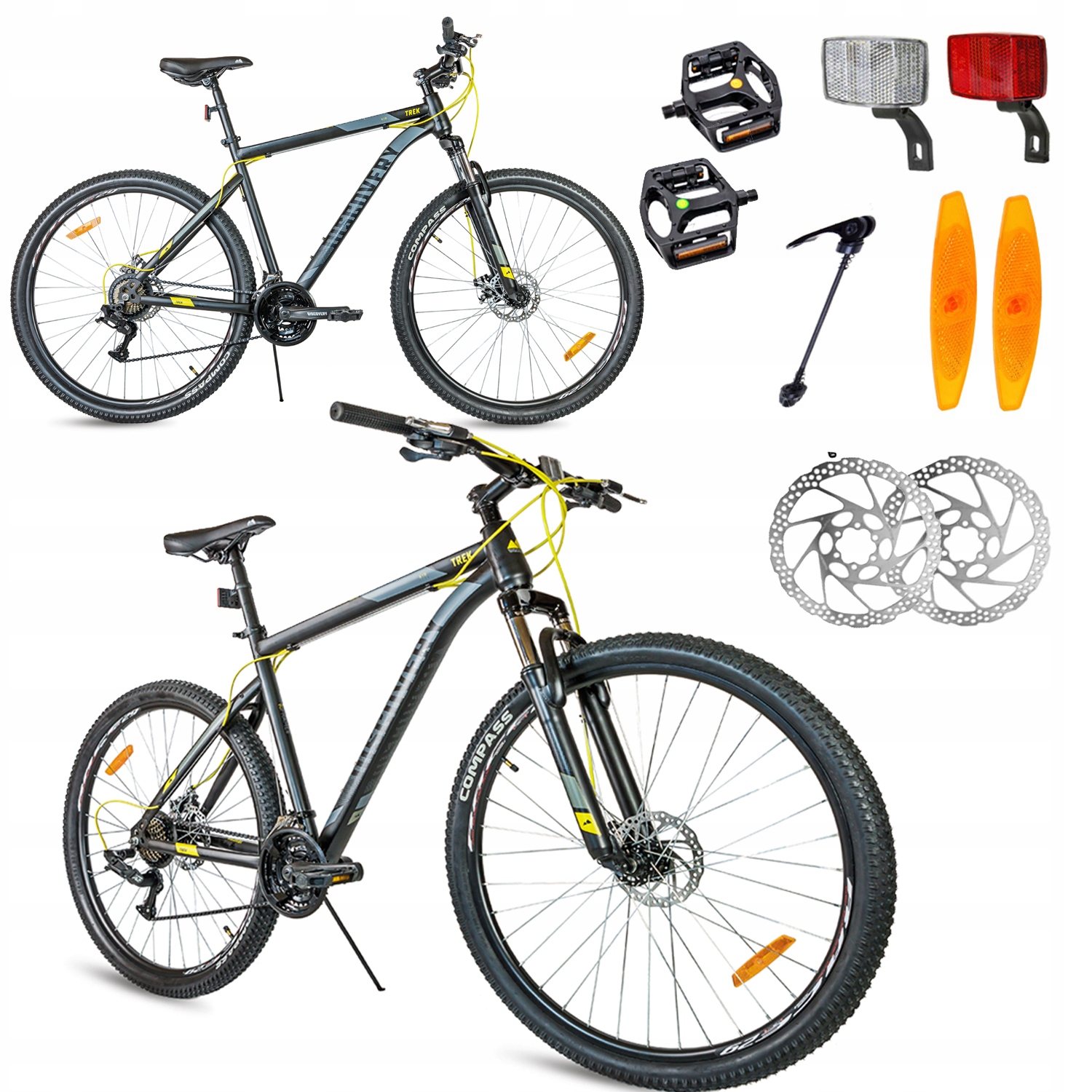 Rower górski DISCOVERY 29 lekki amortyzacja tarcze Materiał ramy stal