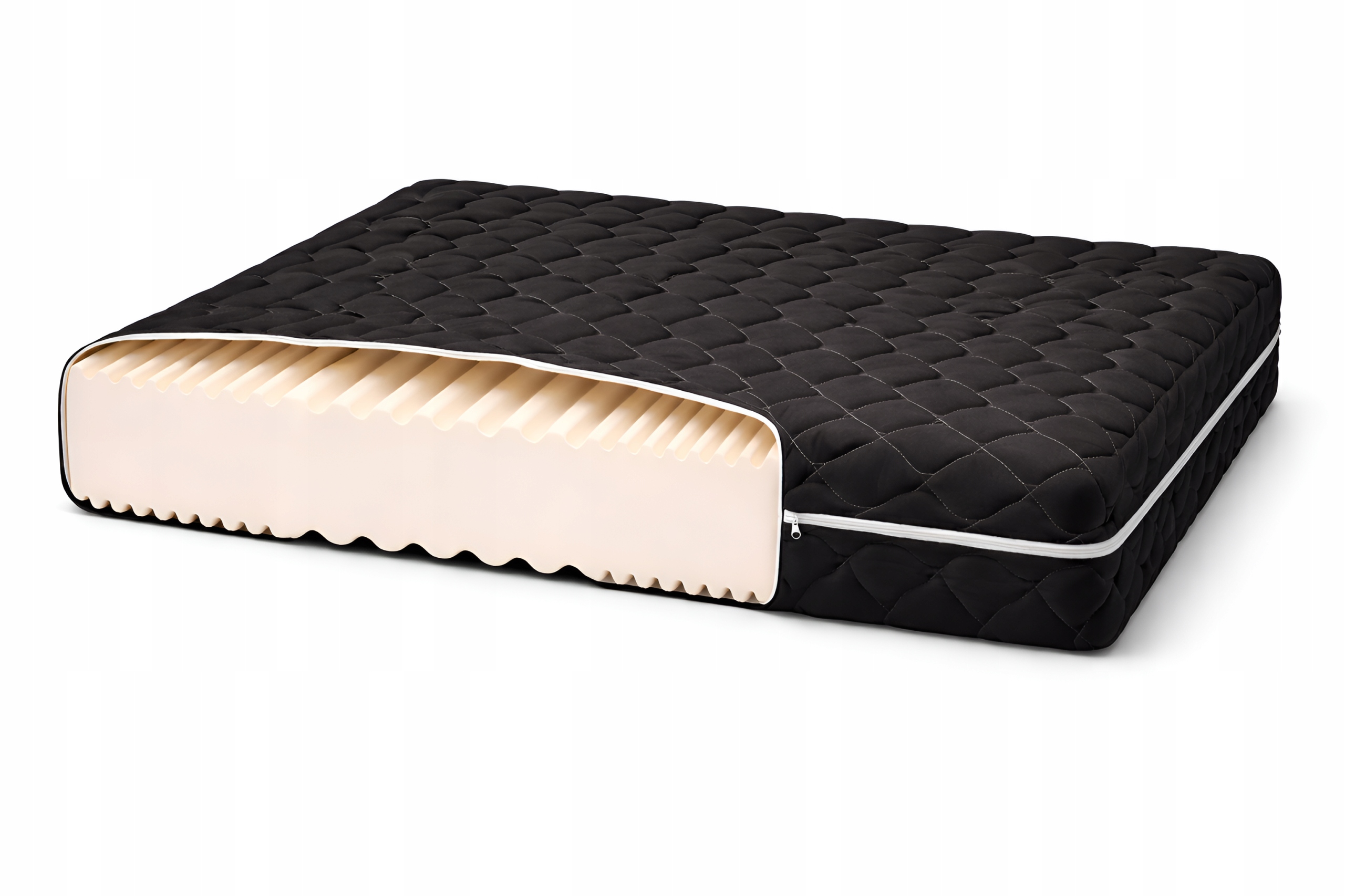 Materac piankowy Profilowany 15 cm 80x180 Czarny H3 Antyalergiczny Pianka