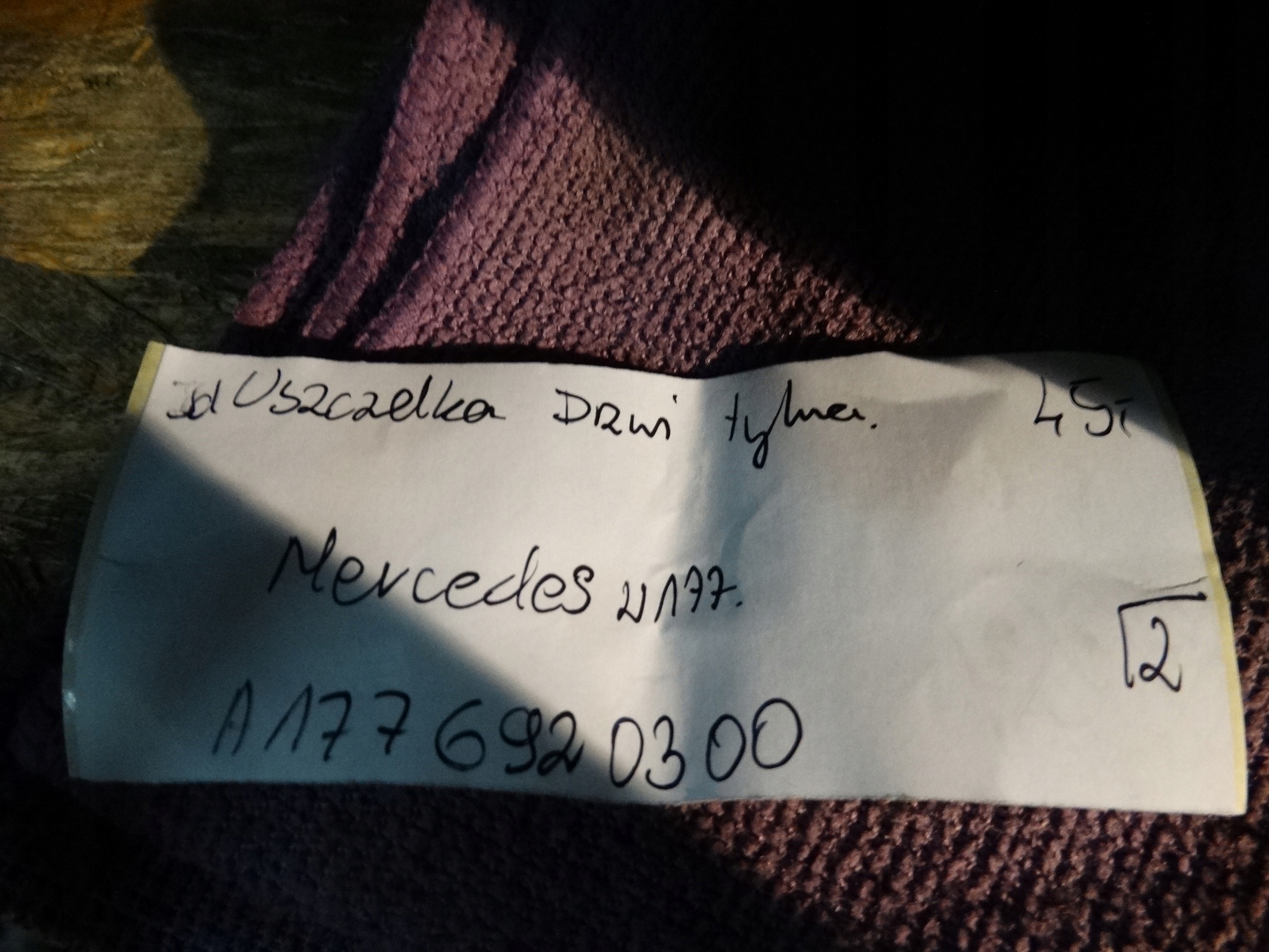 IDEALNA DICHTSATZ TÜR HINTEN MERCEDES W177 1
