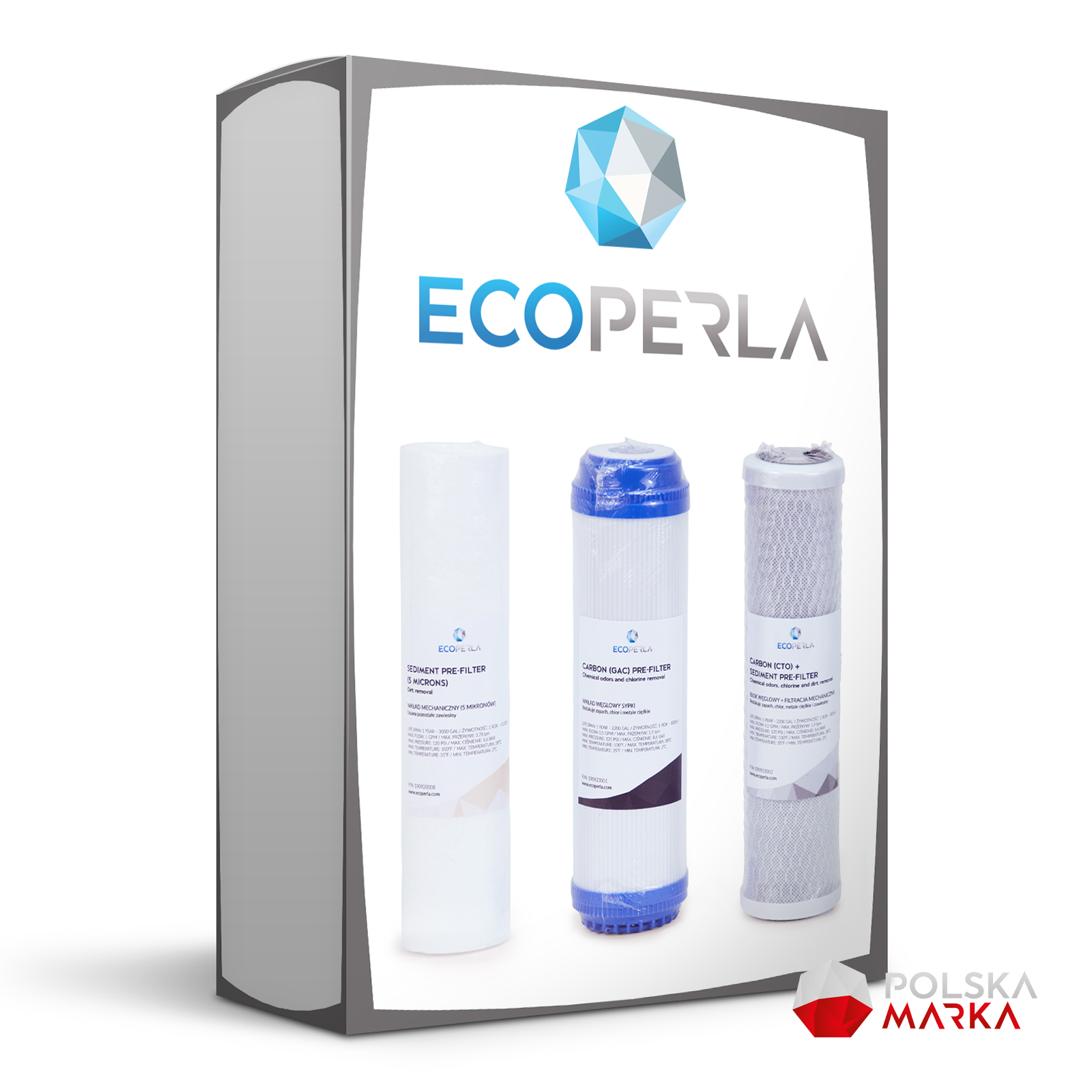 Půlroční sada pro reverzní osmózu Ecoperla Rosa