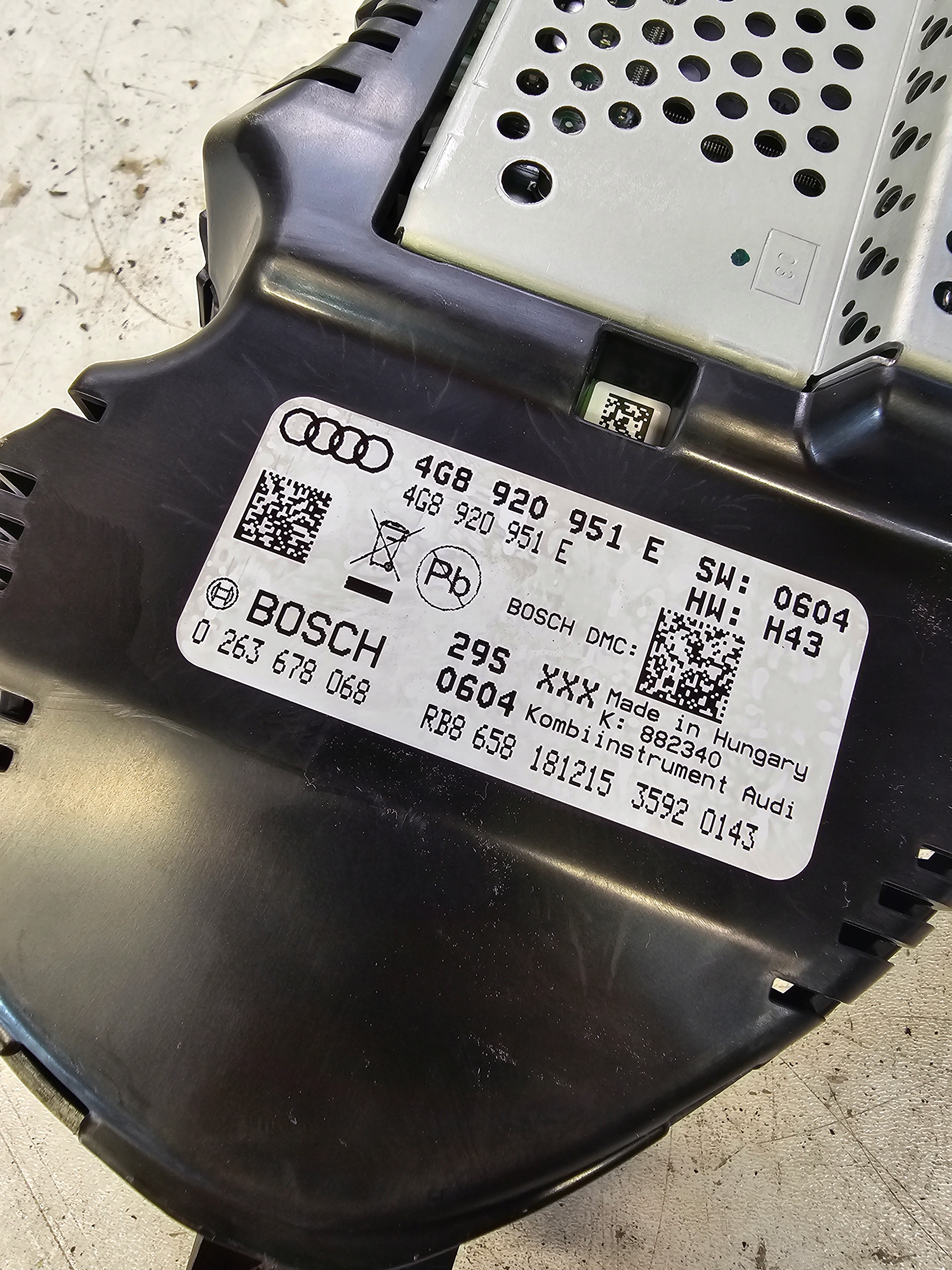 dials dials AUDI A6 C7 2.0 TDI 4G8920951E UK